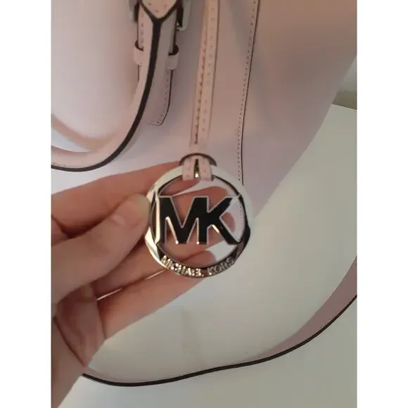 Michael Kors Ciara Pink Leather Large Satchel Purse Handbag Exc Condition - Picture 2 of 15